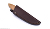 BRISA Bobtail 80 Fixed EDC Knife - 3.14" 12c27 Sandvik Drop Point Blade, Full Flat Grind, Mustard Micarta Handles, Leather Sheath
