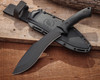 Spartan Blades Harsey Kukri Fixed Blade - 8.75" 1095 Black Powder Coated Blade, Black Injection Molded Handles, Black Injection Molded Sheath - SBSL007BK