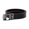 Bianchi Leather B13 - EDC NexBelt - 1.5" Wide, User Adjustable Up to 50", Black Leather, High Gloss Silver Buckle