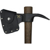 WOOX Solo Axe Brown - 3.5" Cutting Edge, C45 Carbon Steel Head, Hickory Handle, 19" Overall Length, Leather Sheath