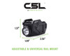 Viridian C5L Tactical Light with Green Laser - Universal Fit, Rechargeable Battery, 650 Lumens, Black