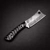Black Knight Blades The Butcher EDC Fixed Blade - 3.125" 8670 Steel Plain Edge Blade, Black Contoured G10 Handle, Kydex Sheath