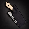 Black Knight Blades The Butcher EDC Fixed Blade - 3.125" 8670 Steel Plain Edge Blade, Brown Contoured G10 Handle, Kydex Sheath