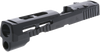 Rival Arms RA10G306A Glock 43/43X  Precision Optics Ready A1 Slide - Black QPQ Steel, Ported, Front & Rear Serrations, RMS Optic Cut