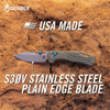Gerber Assert Pivot Lock Folding Knife - 2.98" S30V Satin Drop Point Blade, Gray Fiber Reenforced Nylon Handle