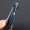 SRM Knives 9203 Ambi Lock Folding Knife - 3.54" 10Cr15CoMoV Stainless Steel Blade, Blue Micarta Handle - 9203-ME