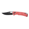 SRM Knives 9203 Ambi Lock Folding Knife - 3.54" 10Cr15CoMoV Stainless Steel Black Blade, Red Micarta Handle - 9203-MR2