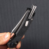 SRM Knives 9203 Ambi Lock Folding Knife - 3.54" 10Cr15CoMoV Stainless Steel Blade, Black Micarta Handle - 9203-MB