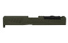 Grey Ghost Precision GGP-19 Stripped Slide For Glock 19 Gen 5 - Version 5, Trijicon RMR/Leupold DPP Optic Cut, Cerakote OD Green  Finish