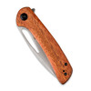 Sencut Knives SA07A Honoris Flipper Knife - 3.47" Stonewashed Drop Point Blade, Cuibourtia Wood Handles