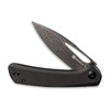 Sencut Knives SA07C Honoris Flipper Knife - 3.47" Damascus Drop Point Blade, Black G10 Handles