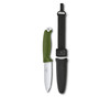 Victorinox Swiss Army Venture Fixed Blade Knife - 4.13" 14C28N Satin Drop Point Blade, Olive Green Polymer Handles, Plastic Sheath - 3.0902.4