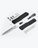Benchmade 4850 Om OTF AUTO Knife - 2.475" S30V Satin Clip Point Blade, Black Aluminum Handles