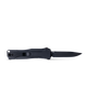 Benchmade 4850BK Om OTF AUTO Knife - 2.475" S30V Black DLC Clip Point Blade, Black Aluminum Handles