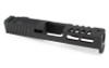 Zaffiri Precision ZPS.2 Glock 43 / 43X Optics Ready Stripped Slide - RMSc Footprint, Lightening Cuts, Armor Black Cerakote, For Glock 43/43X, Includes Black Anodized Optics Plate Cover and Screws