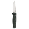 Benchmade 4300-1 CLA Folding Knife - 3.4" Stonewash 154CM Plain Blade, Green and Black G10 Handles