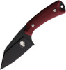 Akeron La Sanction by Bastinelli Fixed Blade - 2.75" Bohler N690Co Black PVD Blade, Red G10 Handles, Kydex Sheath