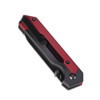 Kizer Knives Hyper Button Lock Folding Knife - 2.99" S35VN Black Drop Point Blade, Red/Black Milled Aluminum Handles - Ki3632A2
