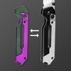 Kizer Knives Hyper Purple/Green Aluminum Replacement Handle Scales - H3632PG