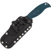 Spyderco Enuff 2 Fixed Blade Knife - 3.93" K390 Leaf Shaped Serrated Blade, Blue FRN Handles, Polymer Sheath - FB31SBL2K390