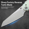 Civivi Snecx Vision FG Superlock Folding Knife - 3.54" Nitro-V Satin Reverse Tanto Blade, Natural (Jade) G10 Handles - C22036-2