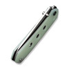 Civivi Snecx Vision FG Superlock Folding Knife - 3.54" Nitro-V Satin Reverse Tanto Blade, Natural (Jade) G10 Handles - C22036-2