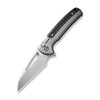CIVIVI Knives Sentinel Strike Button Lock Flipper Knife - 3.7" K110 Stonewashed Reverse Tanto Blade, Gray Aluminum Handles with Black FRN Inlay - C22025B-2