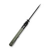 CIVIVI Knives Sentinel Strike Button Lock Flipper Knife - 3.7" K110 Black Reverse Tanto Blade, Black Aluminum Handles with OD Green FRN Inlay - C22025B-3