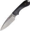 Bradford Knives 3D Guardian 3 Fixed Blade - 3.5" AEB-L Drop Point Blade, 3D Contoured Black Micarta Handles