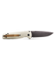 Benchmade Limited Edition 4300BK-03 CLA AUTO Folding Knife - 3.4" CPM-MagnaCut Black DLC Battlewash Plain Blade, Ivory G10 Handles