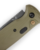 Benchmade Limited Edition 4300BK-02 CLA AUTO Folding Knife - 3.4" CPM-MagnaCut Black DLC Battlewash Plain Blade, OD Green G10 Handles