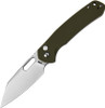 CJRB Cutlery Pyrite Folding Knife - 3.11" AR-RPM9 Stonewashed Wharncliffe Blade, OD Green G10 Handles, Button Lock - J1925A-GN