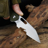 CJRB Cutlery Pyrite Folding Knife - 3.11" AR-RPM9 Stonewashed Wharncliffe Blade, OD Green G10 Handles, Button Lock - J1925A-GN