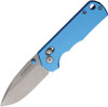 Boker Magnum Rockstub Crossbar Lock Folding Knife - 2.64" 440B Stonewashed Drop Point Blade, Blue Elox Aluminum Handles - 01SC711