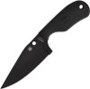 Spyderco Fred Perrin Subway Bowie Fixed Blade Knife - 2.8" LC200N Black Plain Blade, Black FRN Handles, Boltaron Sheath - FB48PBBK