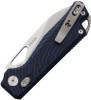Kunwu Knives Pulsar XT Lock Folding Knife - 3.34" Satin Drop Point Elmax Steel Blade, Blue G10 G-Mascus Handles