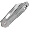 Vosteed Cutlery RSKAOS Mayhem Mayhem Folding Knife - 3.46" M390 Satin Sheepsfoot Blade, Gray Titanium Handles