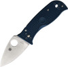 Spyderco Lil' Temperance 3 Lightweight Folding Knife - 2.92" K390 Satin Plain Blade, Blue FRN Handles, Compression Lock - C69PBL3K390