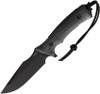Acta Non Verba M311 Spelter Fixed Blade Knife - 4.7" Elmax Black DLC Clip Point, Black Micarta Handles, Black Kydex Sheath - ANVM311-003