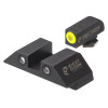 Night Fision Tritium Night Sight Set for Glock - Square Notch, Black Rear, Yellow Ring Front