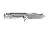 Zac Brown's Southern Grind Penguin Folding Knife - 3.5" CPM S90V Drop Point Satin Blade, Silver Titanium Handle