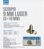 STV Technology Scorpio Ammo 9MM 124 Grain Full Metal Jacket - 50 Round Box