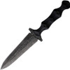 Stroup Knives Dagger Fixed Blade - 4.25" 1095 Hand Carved Double Edge Dagger Blade, Milled Black G10 Handles, Kydex Sheath - DAG-B-G10-S