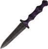 Stroup Knives Dagger Fixed Blade - 4.25" 1095 Hand Carved Double Edge Dagger Blade, Milled Purple G10 Handles, Kydex Sheath - DAG-P-G10-S