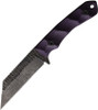 Stroup Knives GP3 Fixed Blade - 4.75″ 1095 Hand Carved Wharncliffe Blade, Milled Purple G10 Handles, Kydex Sheath - GP3-P-G10-S