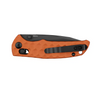 Olight Oknife Rubato 3 Rail Lock Folding Knife - 2.96" 154CM Black Drop Point Blade, Textured Orange Aluminum Handles - RUBATO-3-OG