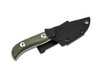 Boker Plus Dasos Fixed Blade - 3.15" D2 Two-Tone Satin Drop Point Blade, OD Green G10 Handles, Kydex Sheath - 02BO095