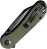 CIVIVI Knives Elementum Liner Lock Flipper Knife - 2.97" Nitro-V Black Wharncliffe Blade, OD Green G10 Handles - C18062AF-2