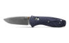 Benchmade 585-03 Mini-Barrage AXIS-Assisted Folding Knife - 2.91" S30V Stonewashed Drop Point Plain Blade, Blue Canyon Richlite Handles