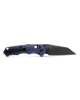 Benchmade 2900BK AUTO Immunity Folding Knife - 2.49" CPM-M4 Cobalt Black Wharncliffe Blade, Crater Blue Billet Aluminum Handles